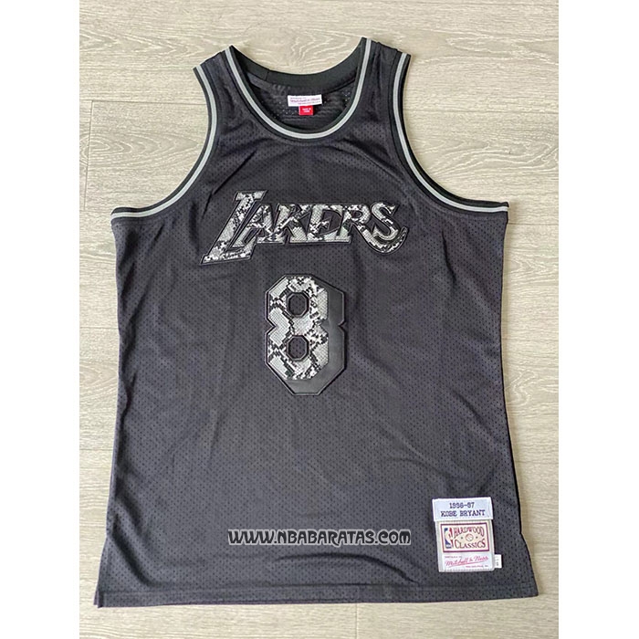Camiseta Los Angeles Lakers Kobe Bryant #8 Swingman Mitchell & Ness 1996-97 Negro